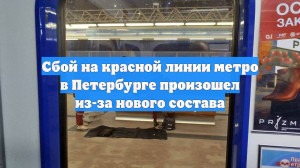 Сбой на красной линии метро в Петербурге произошел из-за нового состава