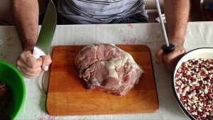 автоклав. тушёная фасоль с мясом