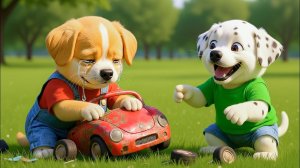 Мультики для детей. Папа сабачке сделал новую машинку, мультфильм детям