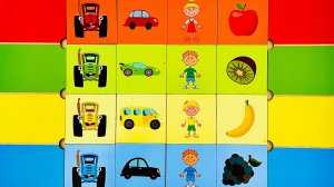 Деревяшки Синий трактор. Собираем вместе. Видео для детей 🥰