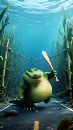 Бой с крокодилом — сделано в Clipchamp