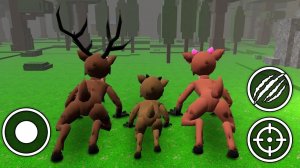 Играем за ОЛЕНЬЮ СЕМЬЮ в «99 ночей в лесу» Анимация Роблокс