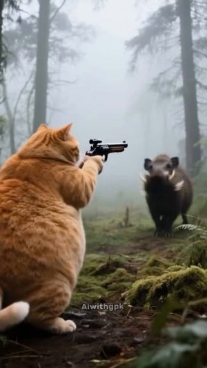 Кот и львята