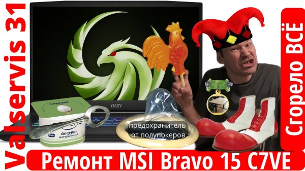 Ремонт ноутбука MSI Bravo 15 C7VE - сгорело всё.....