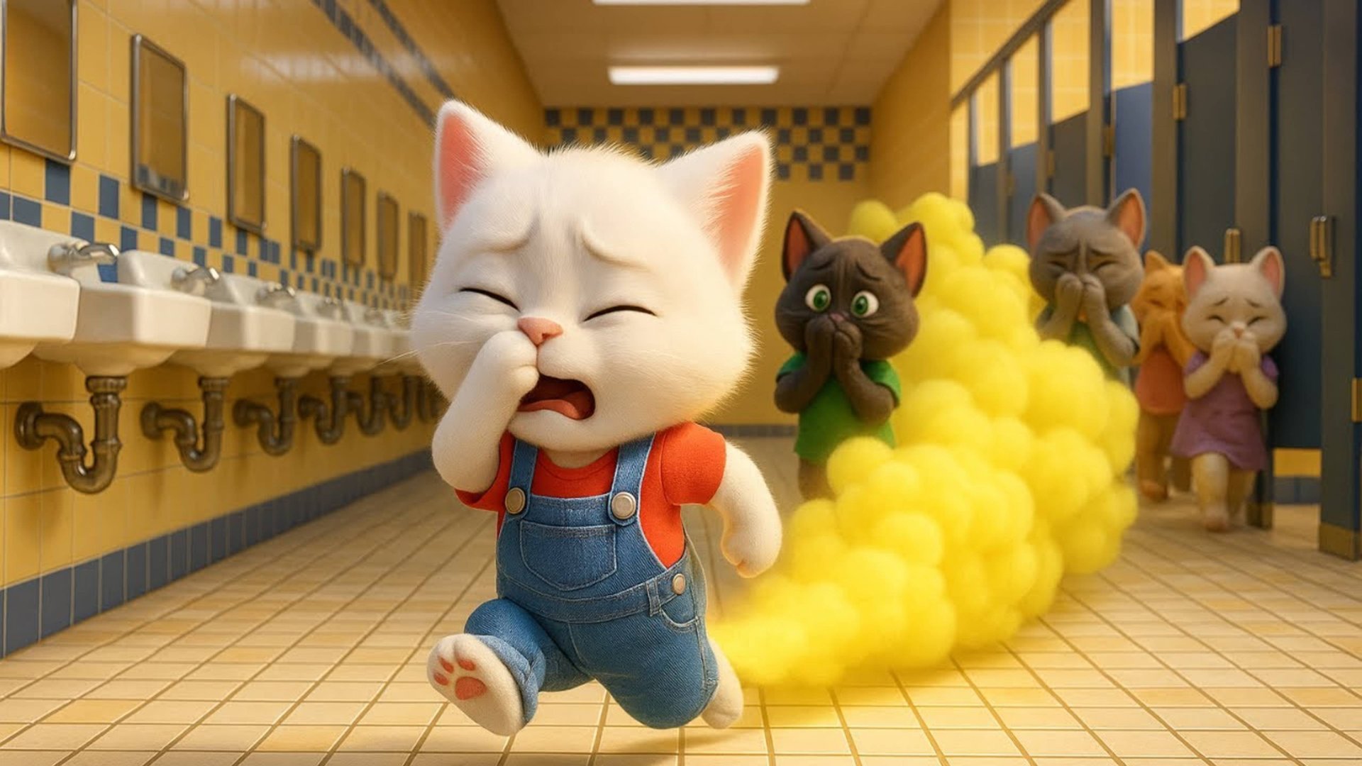 🍌😺 Котенок Делится Отравленными Бананами — У Всего Класса Начинается Диарея! 💥🚽 смотреть онлайн