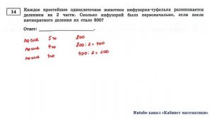 ОГЭ. Математика. Задание 14. Каждое простейшее одноклеточное животное инфузория-туфелька