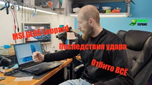 Ремонт ноутбука MSI GL65 Leopard после удара кулаком, отбито ВСЁ