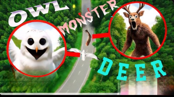 DEER MONSTER Пожиратель vs OWL MONSTER 99 Nights в реальной жизни