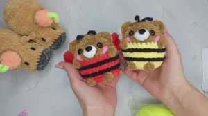 Подарки😍. Вязаные мишки..mp4