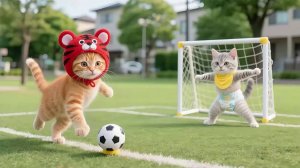 Как котики в футбол играли