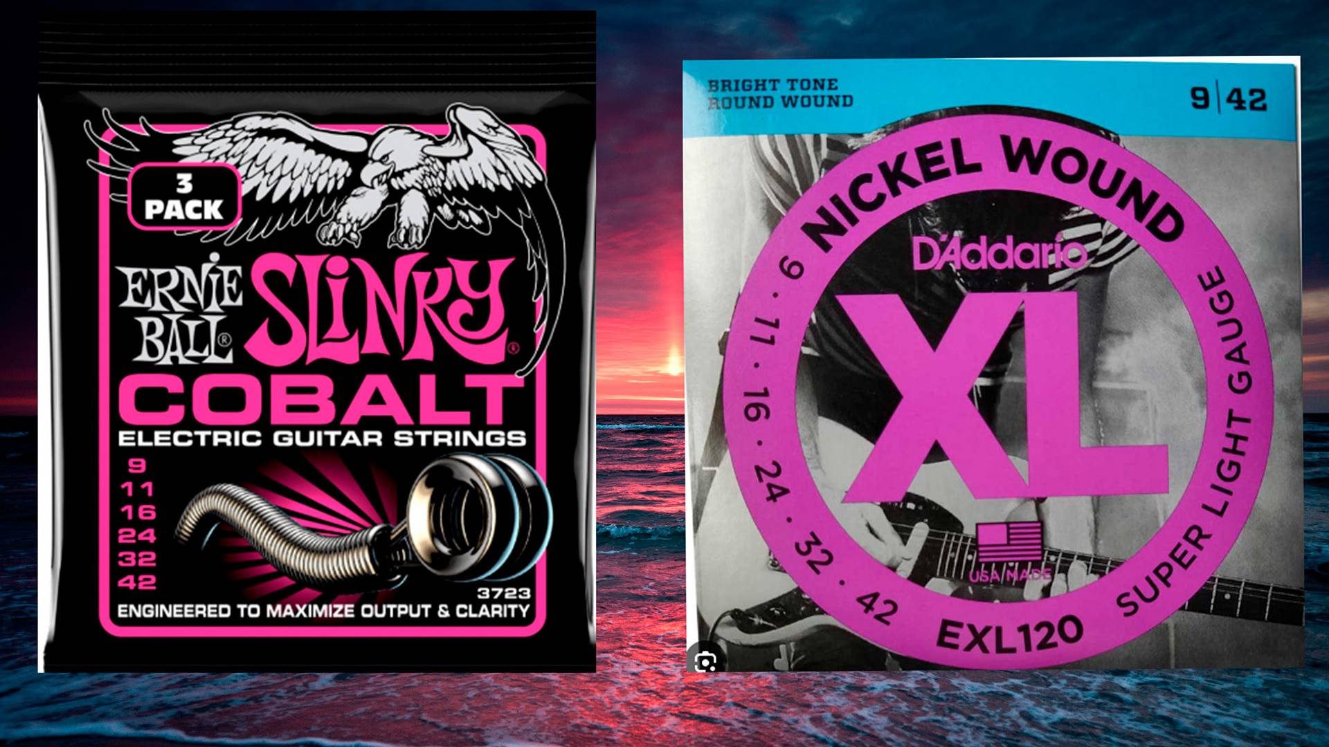 Струны Ernie Ball Cobalt - D'Addario Super Light ТЕСТ смотреть онлайн