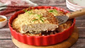 Ленивая запеканка из куриного фарша 🧀 Готовится за 1 час, а съедается за 10 минут!