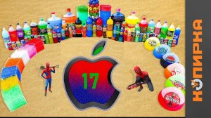 Мультики для детей Эксперимент: мощное извержение зубной пасты из Айфон 17. Мультики эксперименты