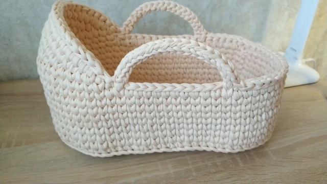 Обзор люльки для куклы из трикотажной пряжи