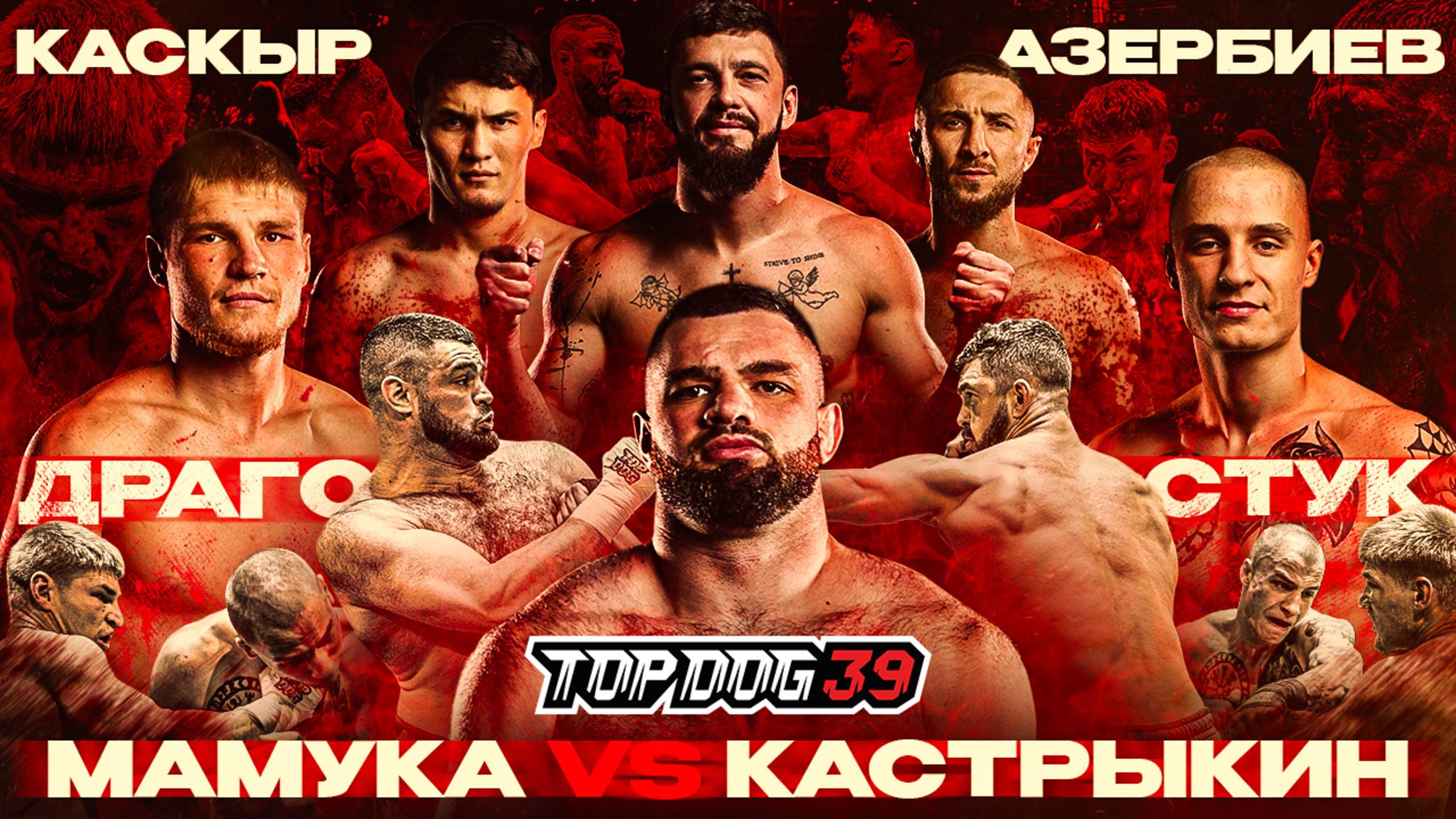 Мамука VS Кастрыкин, Драго VS Стук, Каскыр VS Азербиев | TOP DOG 39, Уфа смотреть онлайн