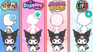СОЗДАЛА КУРУМИ ИЗ SANRIO В 4 ИГРАХ! Секреты дизайна в Avatar World, Dopples, Game World и Toca Boca!