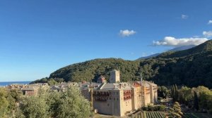 Как чудесно вращаются тучки над Святой Горой Афон Иверский Монастырь Октябрь 2025 #афон #таймлапс