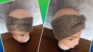 Самая простая двойная повязка спицами на голову👍🔥