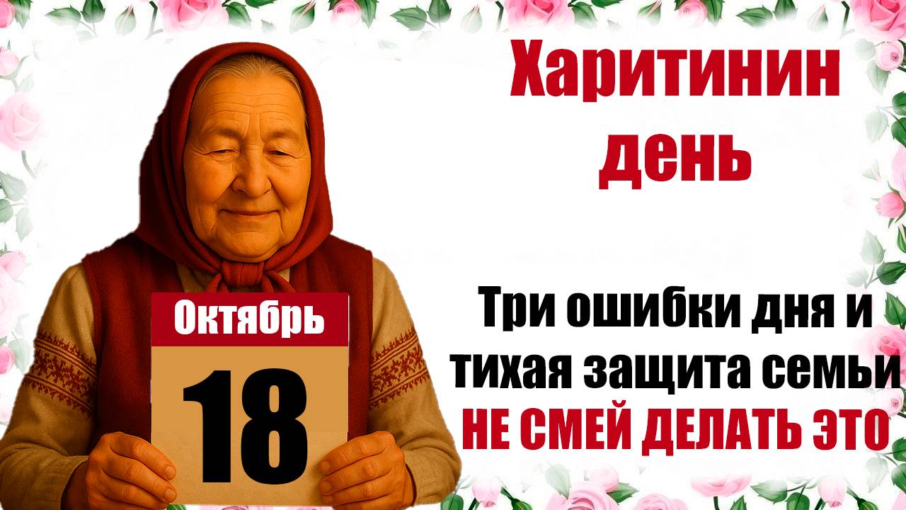 18 октября праздник Харитинин день: что нельзя делать сегодня, приметы, традиции дня народный смотреть онлайн