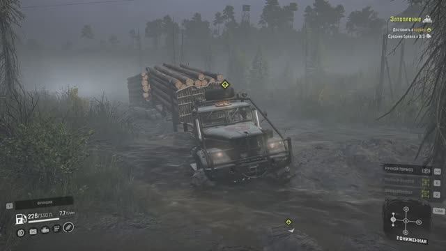 SnowRunner прохождение в 2025г. #9 Краз 255 по Таймыру Карьер контракт Перевозка леса смотреть онлайн