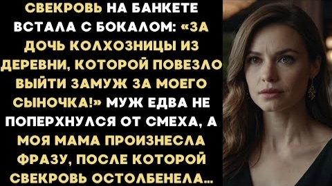 ИСТОРИИ ИЗ ЖИЗНИ/Свекровь на банкете оскорбила мою маму и меня, но моя мама ей ответила так, что смотреть онлайн