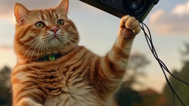 кот танцует