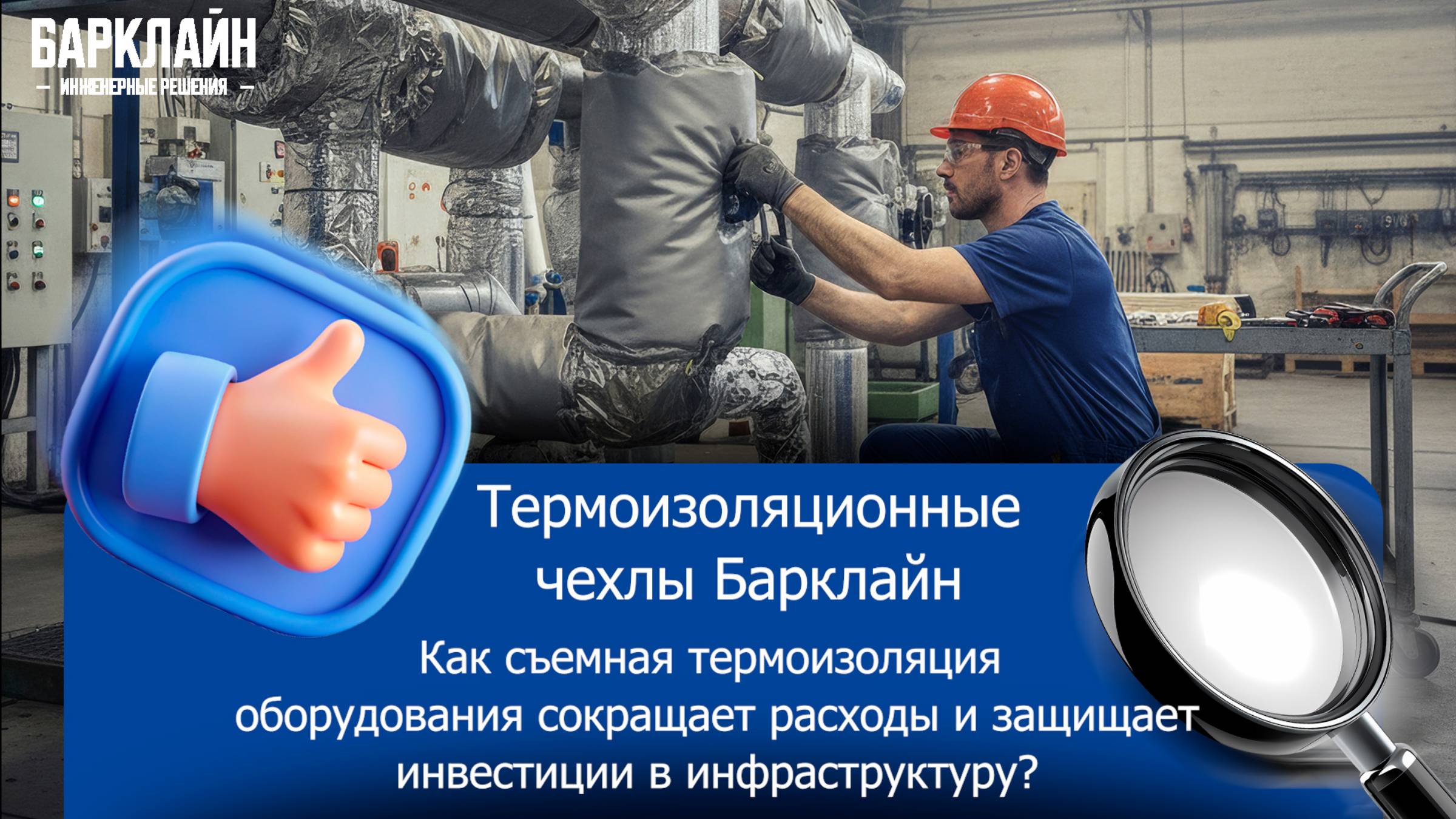 Снижение теплопотерь на 30%: инженерный подход к энергоэффективности с термочехлами от Барклайн!