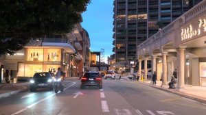 Монако 4K - Заход солнца - Поездка по центру города