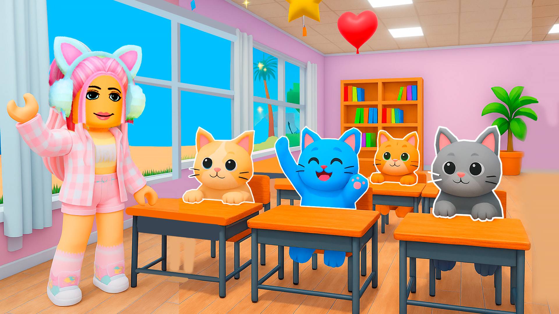 ТАНЦЫ КОТЯТ В ШКОЛЕ РОБЛОКС! НОВЫЕ КОТЯТА! смотреть онлайн