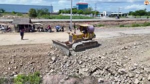 Строительство, начало засыпки территории