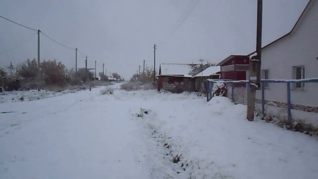 Вот такой выпал первый снег _ Прилично навалило