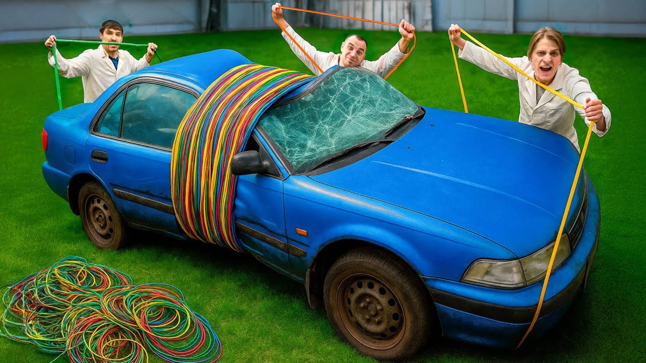 Машина vs Гигантские Резинки смотреть онлайн