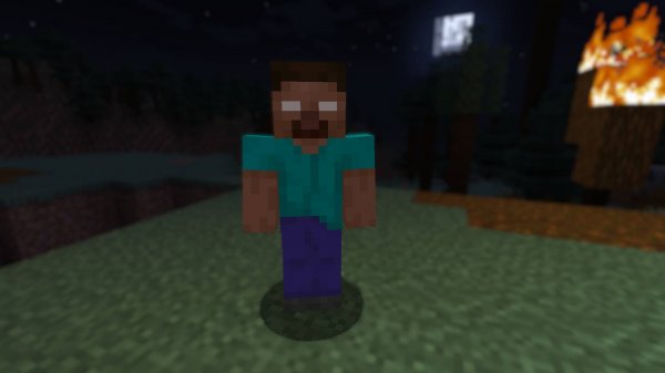 Как призвать херобрина в майнкрафт.