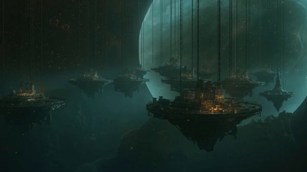 Cities Among Nebulae 🌌 2 Hour Cinematic Ambience  Floating Platforms & Humming Chains  Mysterious V