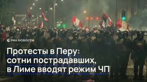 Беспорядки на массовых протестах в Перу