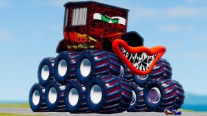 ℹ️ ЭПИЧНЫЙ ПОБЕГ С ТИТАНОВОГО КОЛЕСА, МОНСТР - ТРАК ПРОТИВ АВТОМОБИЛЯ В BEAMNG DRIVE