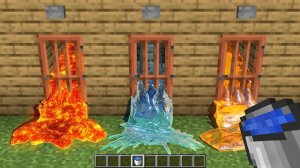 Реалистичная лава, Вода и мед против дверей в Майнкрафте