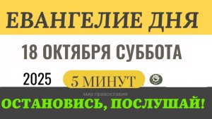 18 октября суббота Евангелие дня 2025 с толкованием #евангелие (5 минут)