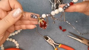 Мастер - класс :Чокер с клубникой 🍓 и цепочками 👌