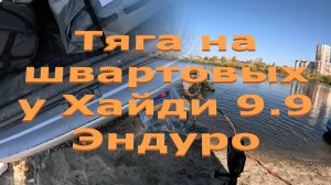 Тяга на швартовых у Хайди 9.9 Эндуро, сравнение 3 гребных винтов.