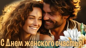 С днём женского счастья. Музыкальная открытка поздравление.