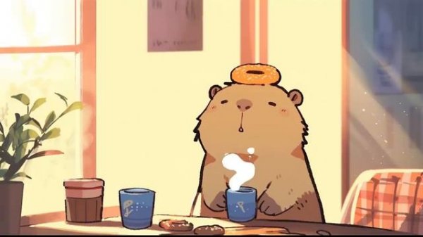 Capybara Coffee Time ☕ Lo-fi for Study, Work & Focus ｜ 1 Hour Morning Coffee Music