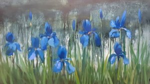 Ирис .Живопись масслом