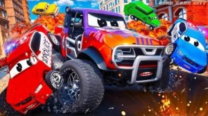 Эпическая битва на дороге! Полицейские машины в скоростной погоне за разъяренным грузовиком!55 тыс.