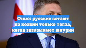 Фицо: русские встают на колени только тогда, когда завязывают шнурки