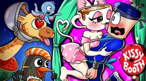 Поцелуй девочки-кошки с капучино!👄 История любви с Ассасино! | Брейнот и Спрунки