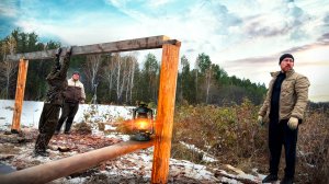 КАК МЫ СТРОИЛИ САРАЙ В ДЕРЕВНЕ. Экстремальная охота.