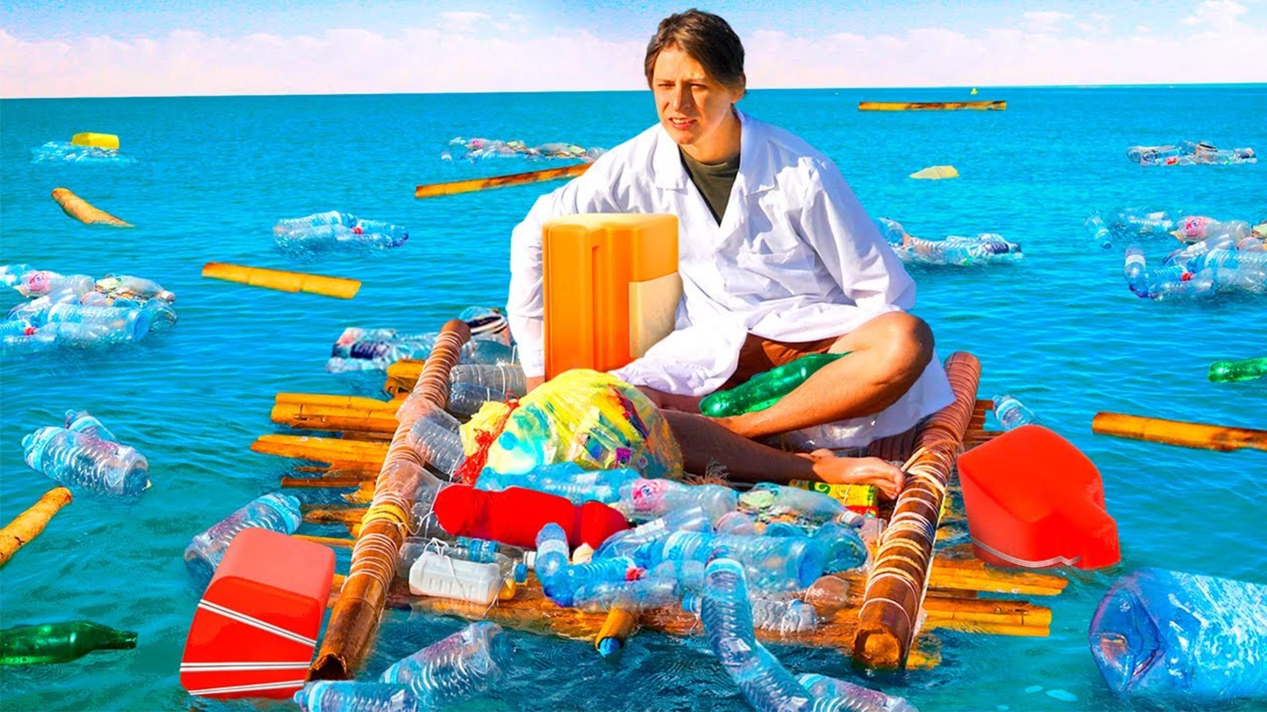 ПЛОТ ИЗ ТОГО, ЧТО НАШЛИ В ОТКРЫТОМ МОРЕ! смотреть онлайн