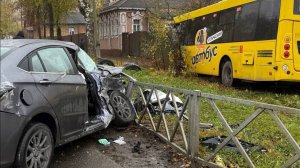 ДТП в Ярославской области "ЛиАЗ и Omoda"