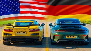 КТО ПОБЕДИТ В ЗАЕЗДЕ： Corvette против Porsche, США против Германии!